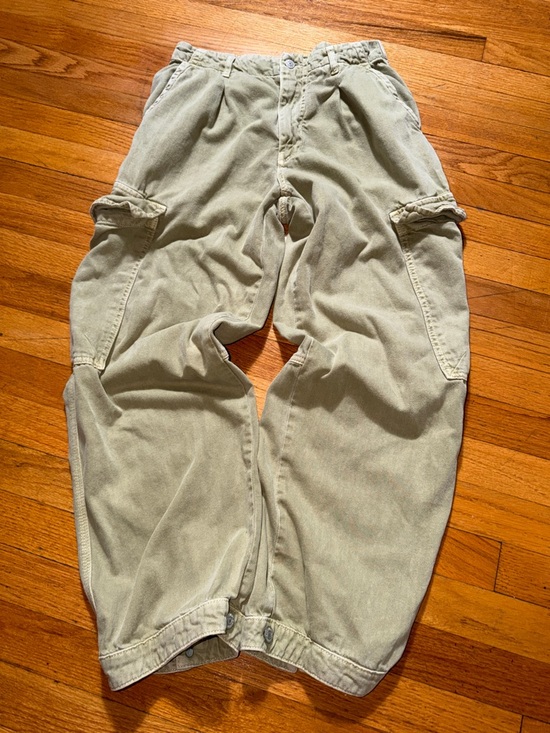 Free People Pants - Free People Washed Cargo Joggers in Sage